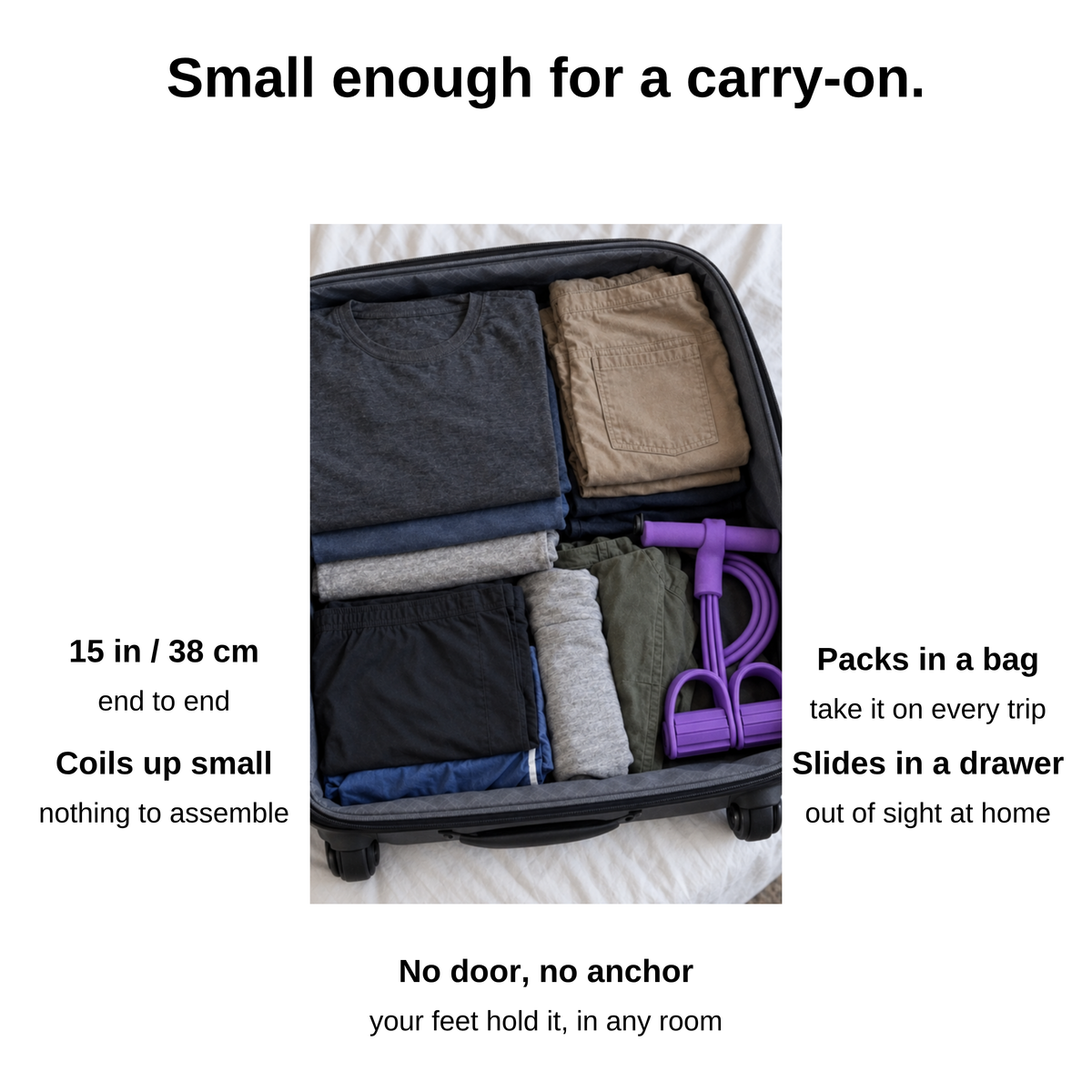 Small enough for a carry-on