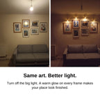 Before and after: same art, better light with the magnetic picture light