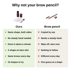 Eyebrow Stamp Kit compared with a brow pencil