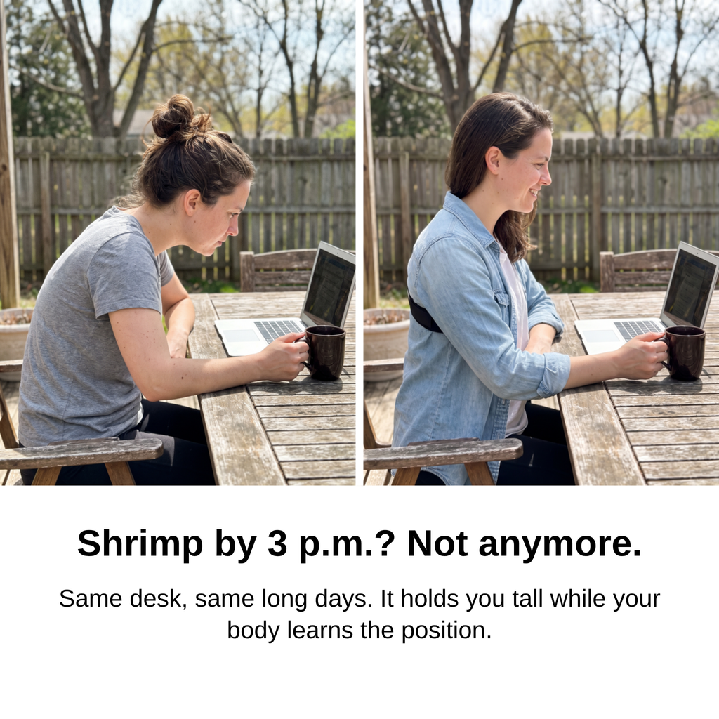 Shrimp by 3 p.m.? Not anymore. Before and after at the desk