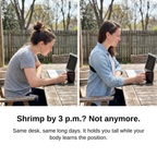 Shrimp by 3 p.m.? Not anymore. Before and after at the desk