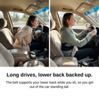 Long drives, lower back backed up. Before and after behind the wheel