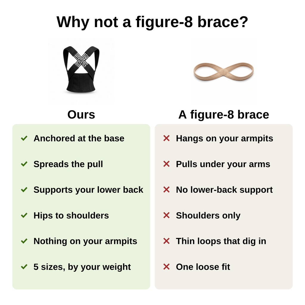 Why not a figure-8 brace? Comparison