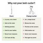 Heated lash curler versus a clamp curler