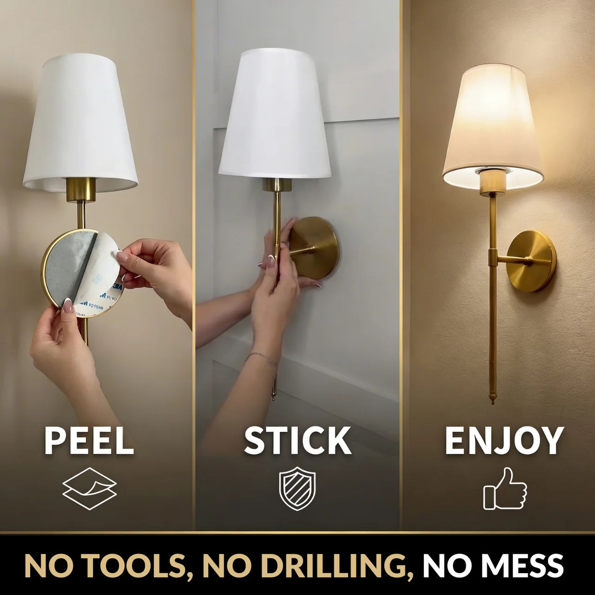 Wireless Wall Sconces (Set of 2)