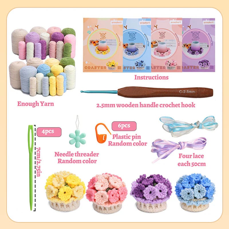 Set de creație suporturi pentru pahare din flori | Creează suporturi pentru pahare făcute manual și simte-te mândru să le oferi cadou sau să le expui