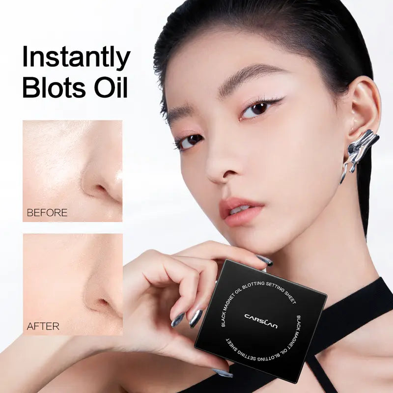 Black Magnet Oil Blotting Setting Sheet | Matujte lesk, nie make-up