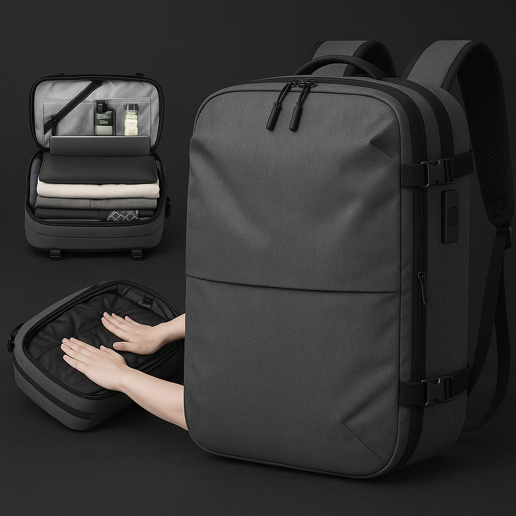 Compact Travel Backpack | Pack 5 days of clothes in comfort and style