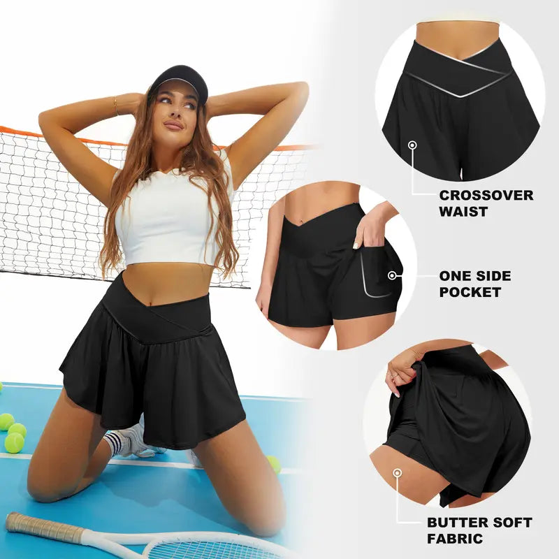 Falda pantalón deportiva crossover | Muévete libremente, mantente cubierta y luce adorable sin esfuerzo