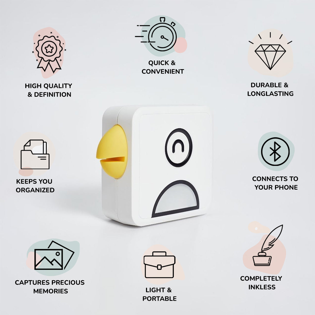 Bläckfri Mini Skrivare PoooliPrint™ | Skriv ut dina anteckningar och idéer direkt var du än är