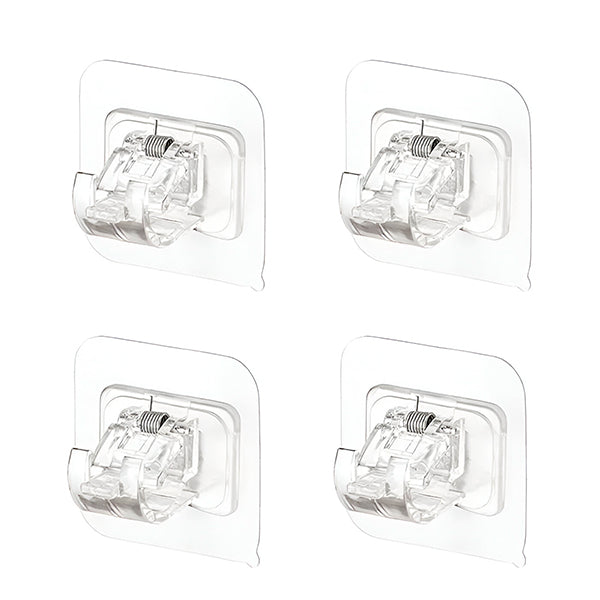 Univerzální úložné háčky | Zavěste oblečení nebo závěsy bez vrtání děr do zdí (4 háčky v balení)