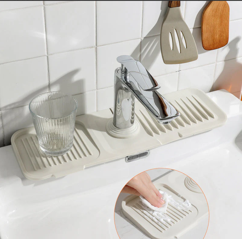 Silikonowa mata do ociekania | Szybkie suszenie naczyń lub szklanek na każdej powierzchni roboczej