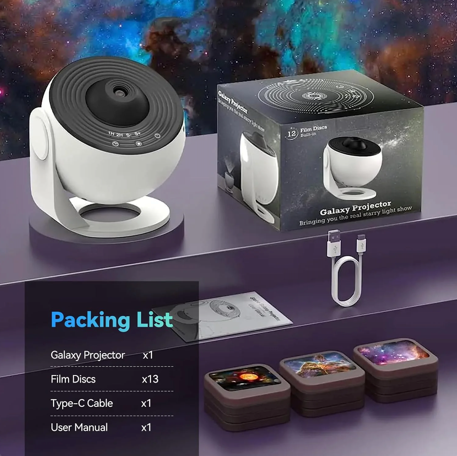 Proyector de luz Galaxy | Duerme bajo un magnífico cielo estrellado cada noche