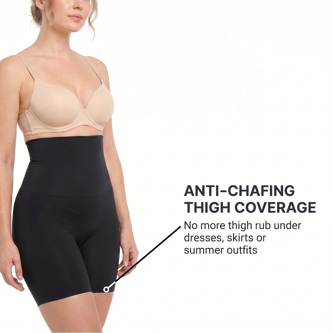 Shorts moldeadores de cintura alta | Usa cada vestido con confianza: sin enrollarse, sin rozaduras, sin ajustes