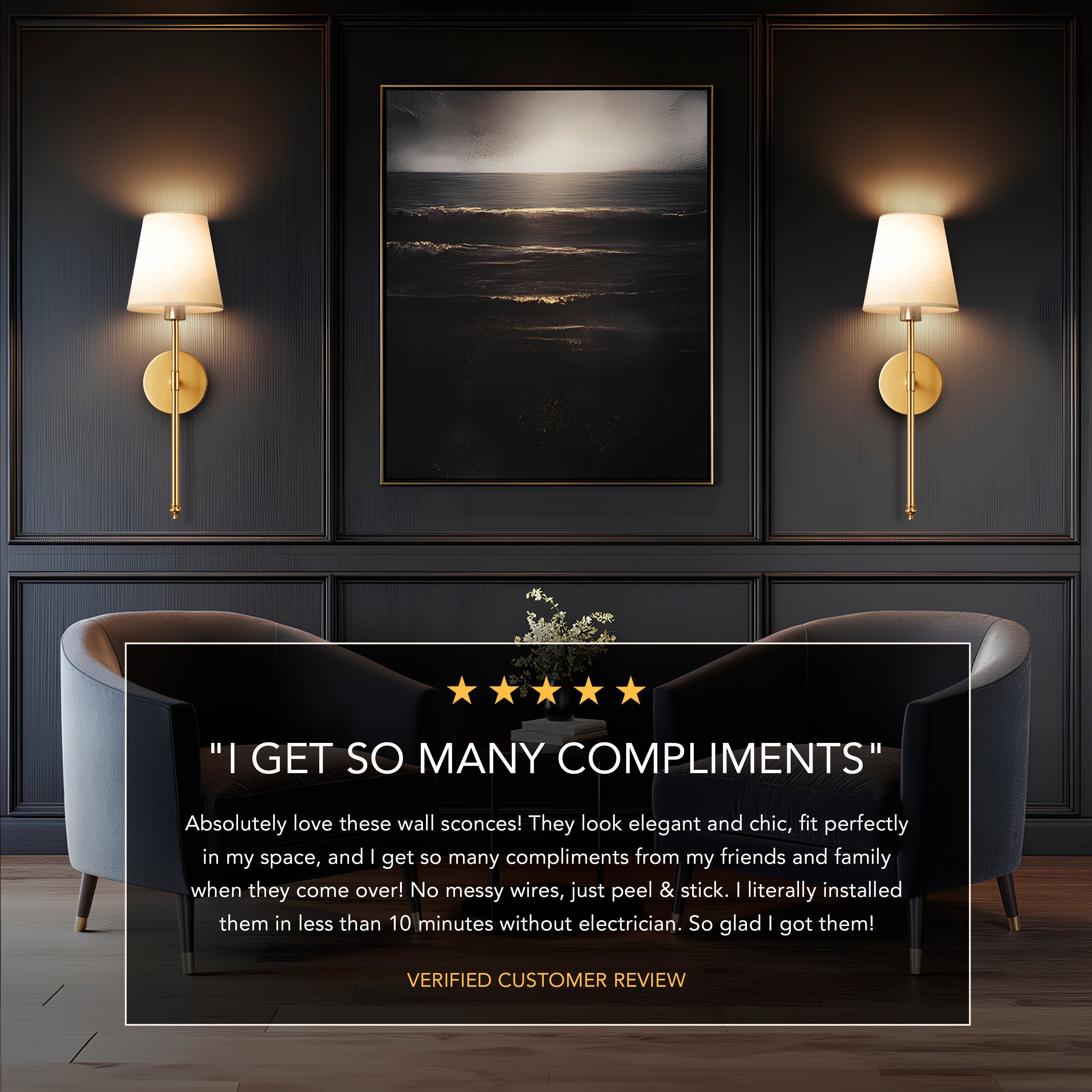 Draadloze wandlampen | Transformeer je ruimte met zacht licht - geen draden, geen gedoe (Set van 2)