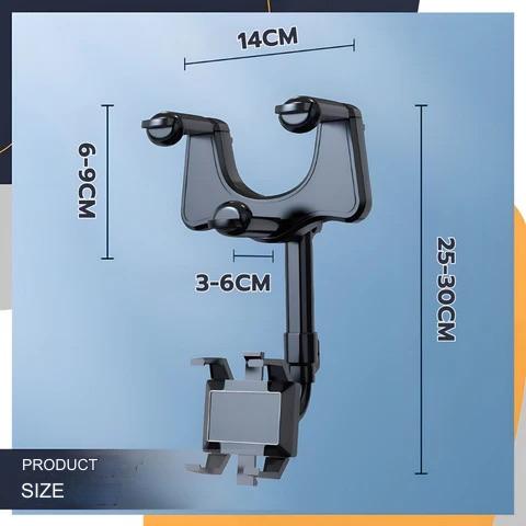 Suporte de telemóvel para carro rotativo e extensível