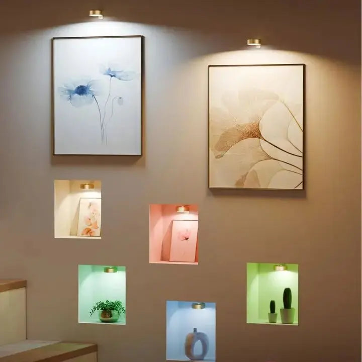 Μαγνητικό Φωτιστικό Τέχνης LED | Νιώστε περήφανοι που δείχνετε την τέχνη σας με όμορφο φως — δεν χρειάζονται εργαλεία [Περιλαμβάνονται 2 Σετ]