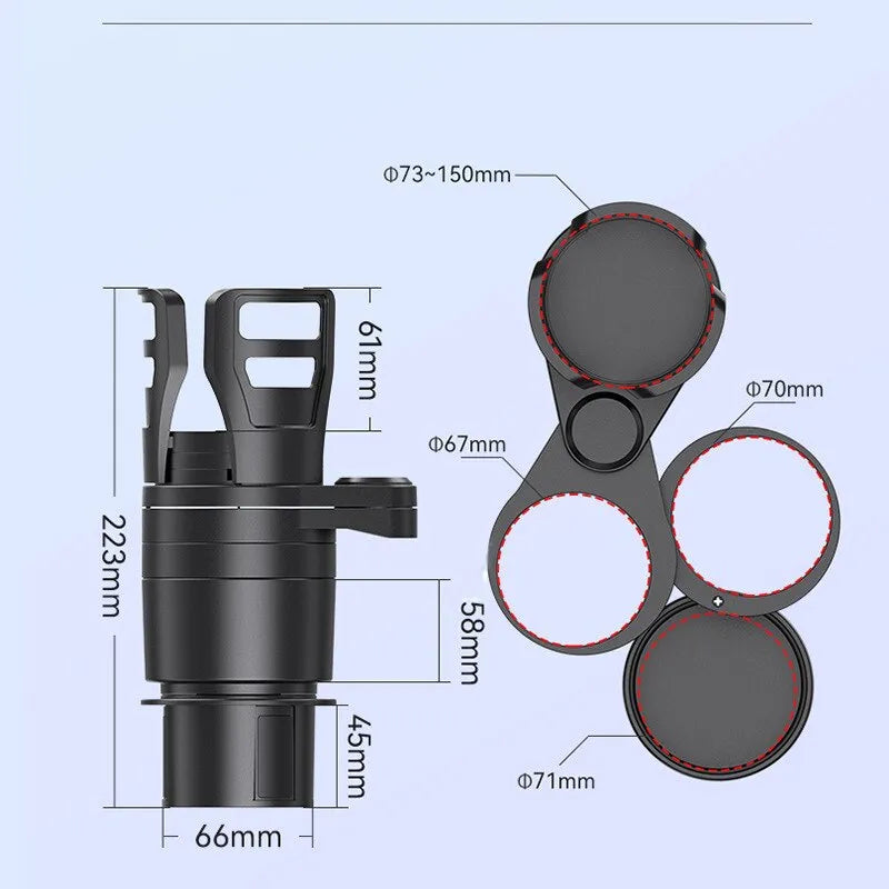 Θήκη Ποτηριών Αυτοκινήτου 4-σε-1