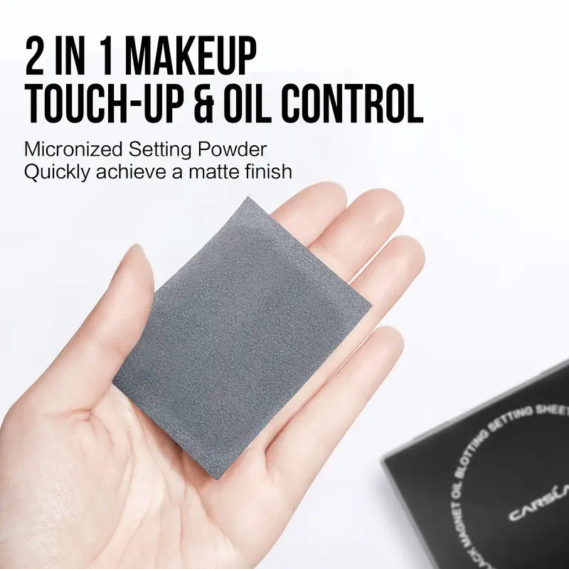 Absorpčné papieriky na zafixovanie líčenia | Osviežte svoj make-up bez nutnosti začínať odznova – kompaktné puzdro so zrkadlom a náhradnými papierikmi