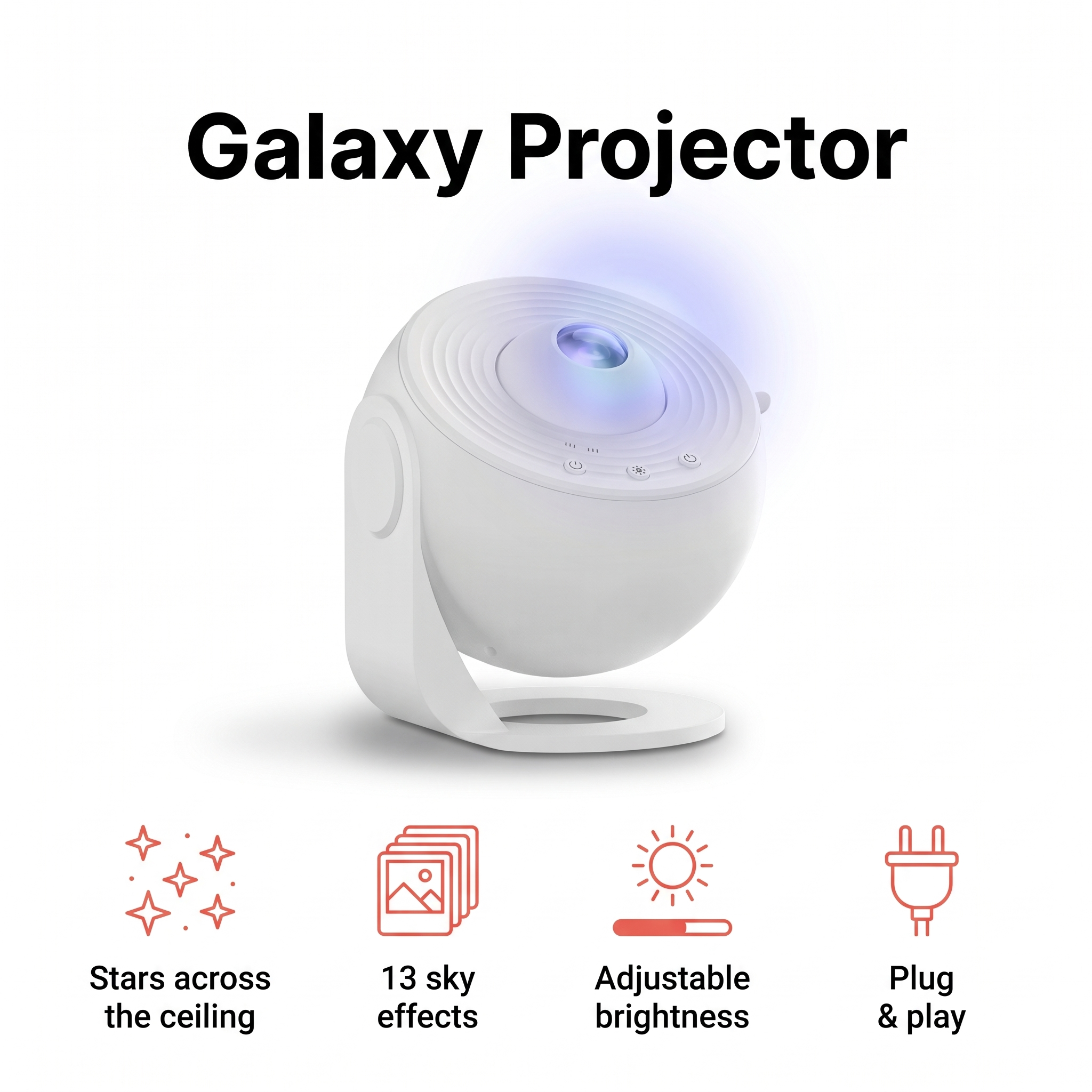 Galaxy star projector with 13 sky effects