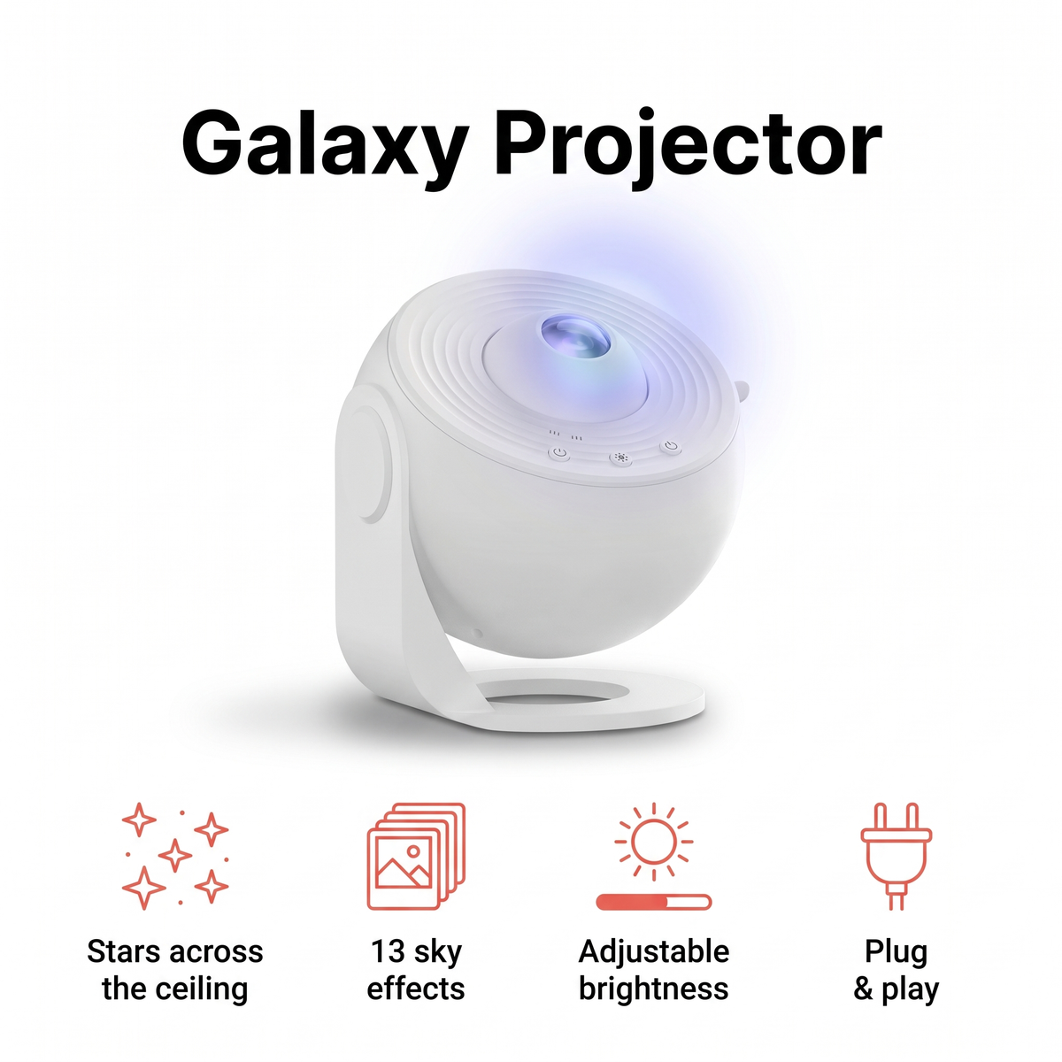 Galaxy star projector with 13 sky effects