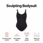 Sculpting bodysuit with tummy control and snap gusset