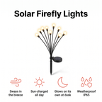 Solar firefly garden lights that sway in the breeze and glow at dusk