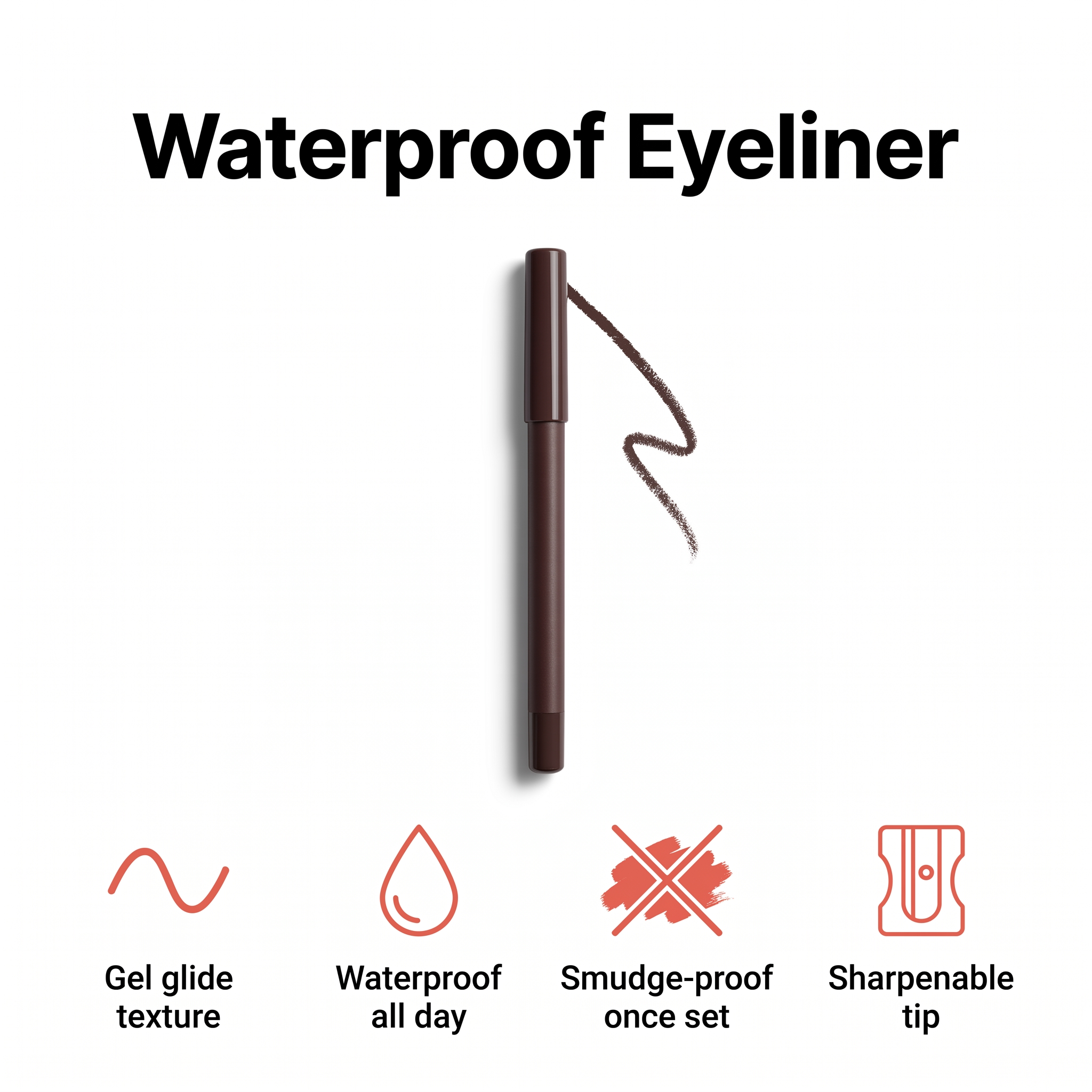 Waterproof gel eyeliner pencil