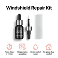 Windshield chip repair kit with resin